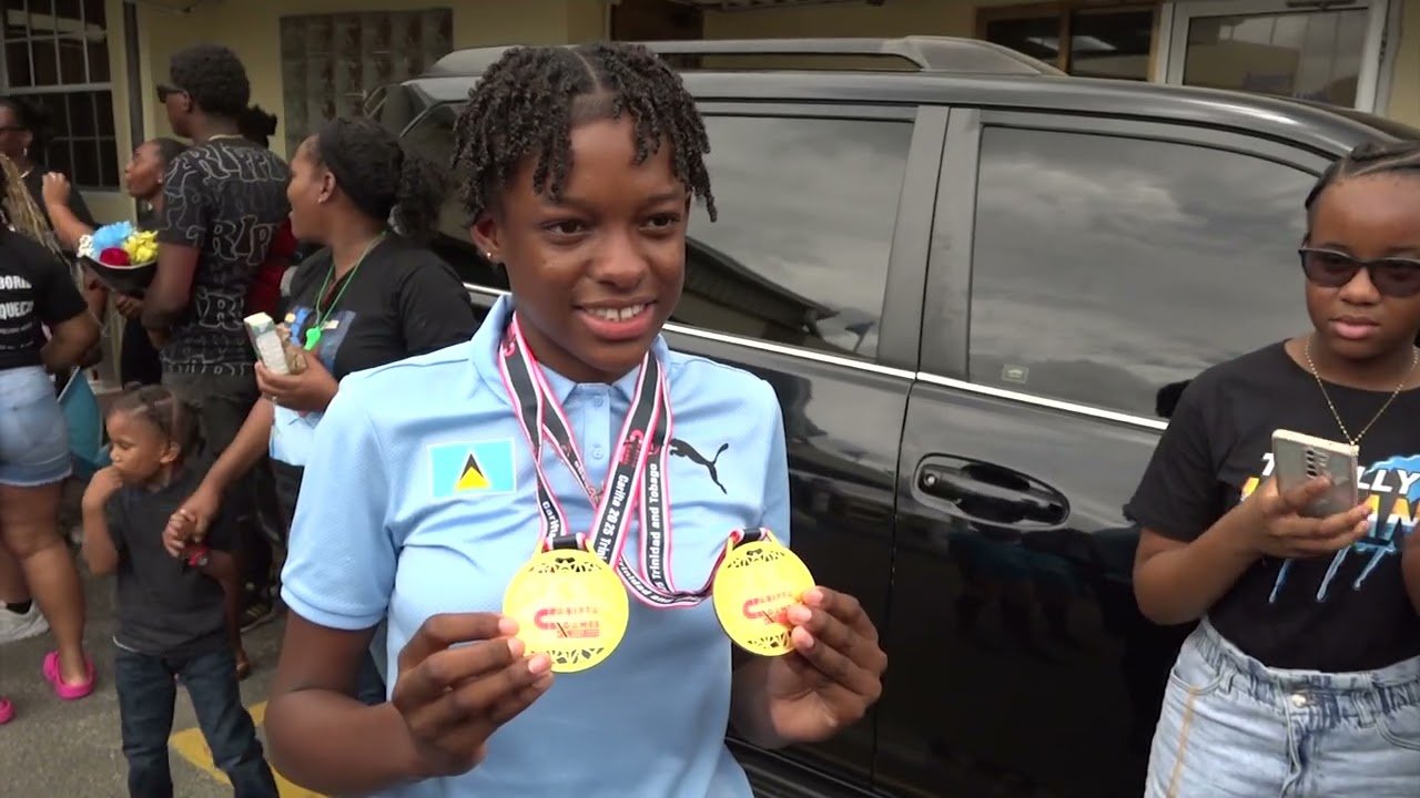 SAINT LUCIA HONORS CARIFTA HERO JADY EMMANUEL IN HISTORIC HOMECOMING